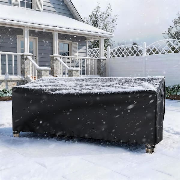 Black Outdoor Patio Sofa Cover Universal, 78 in. W x 38.5 in. D x 30 in. H, Water Resistant and Sun-proof