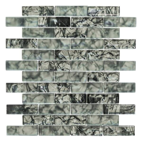 Jeffrey Court Black Magic 11 625 In X, Home Depot Glass Tiles