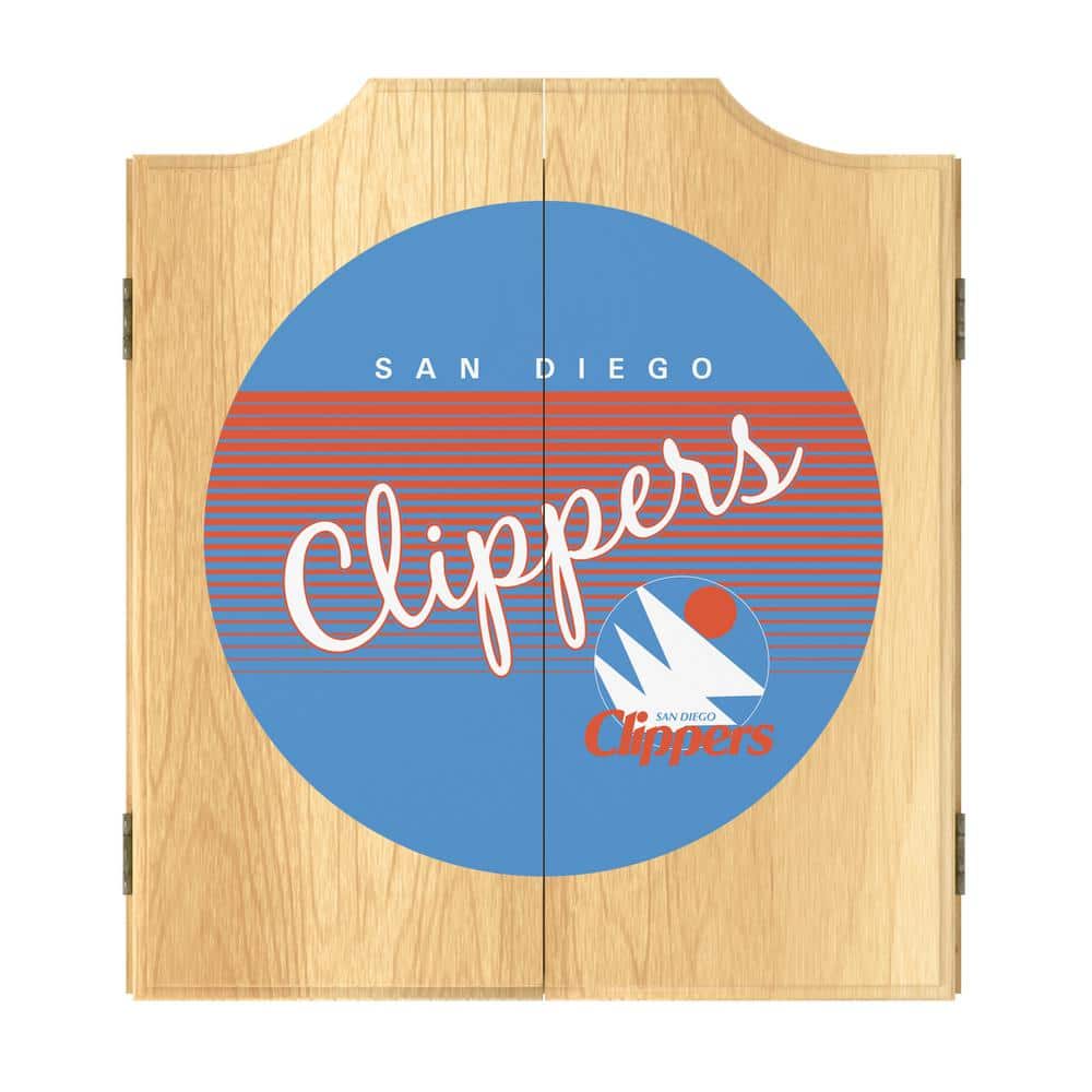 San Diego Clippers Hardwood Classics 20.5 in. Dart Board with Cabinet, Dart