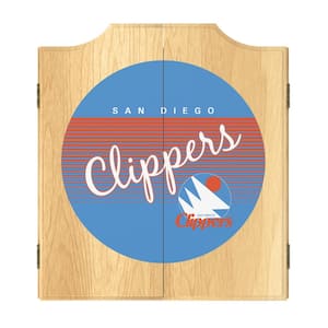 San Diego Clippers Hardwood Classics 20.5 in. Dart Board with Cabinet, Darts and Scoreboards