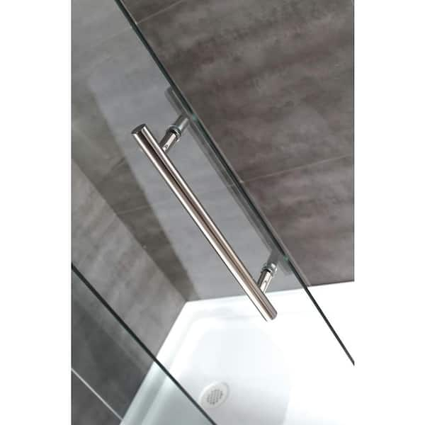 Aston SDR978FRUW.UC-SS-5280 Langham XL 48 - 52 W x 80 H Sliding Frameless Shower Door Finish: Stainless Steel