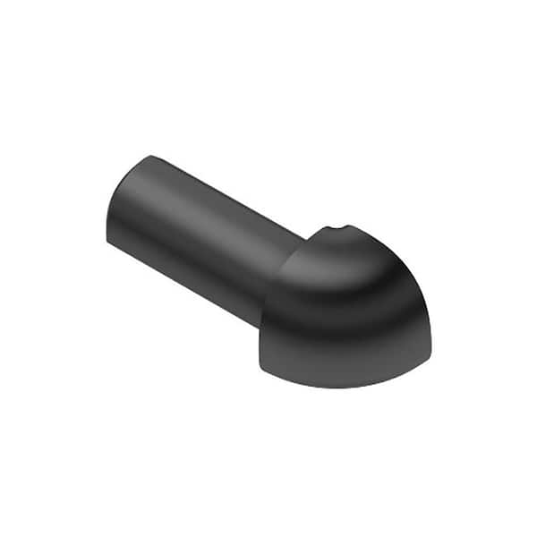 Schluter Rondec Black 7/16 in. x 1 in. PVC Tile Edging Trim 90 Degree Outside Corner