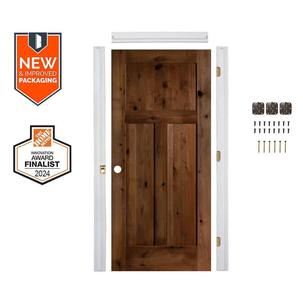 Krosswood Doors 32in.x80in. Right-Hand Knotty Alder Provincial