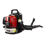 Black and Red 175 MPH 524 CFM 52cc 2-Cycle Gas Backpack Leaf Blower with Extended Tube.