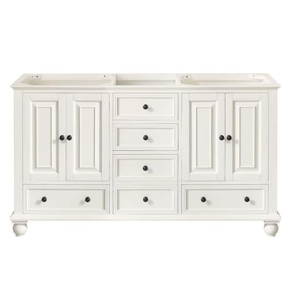 Thompson 60 in. Bath Vanity Cabinet without Top in French White