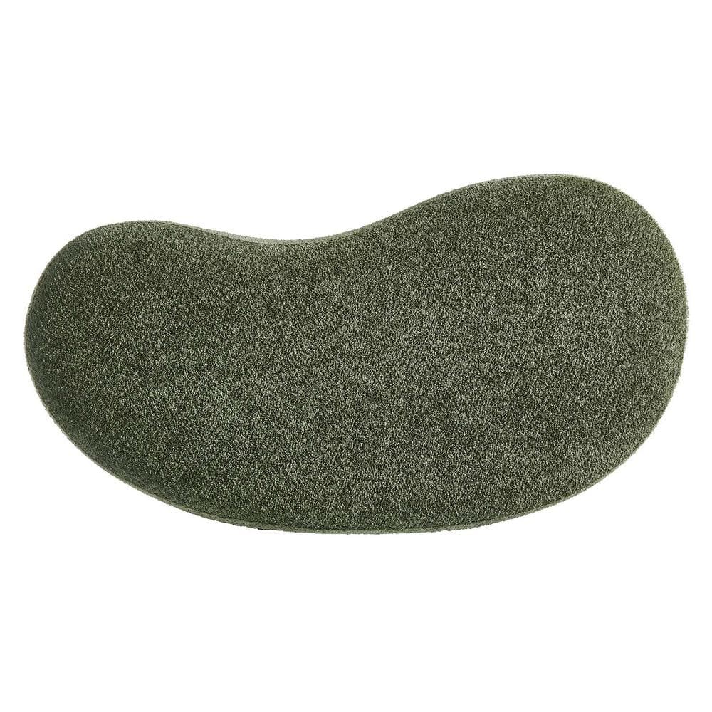 Nimbus Sage Green Chenille Curved Cocktail Ottoman Bench