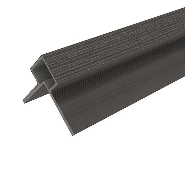 NewTechWood European Siding  5.19 in. x 5.19 in. x 8 ft. Argentinian Silver Gray Composite Outside Corner Trim for Belgian Board