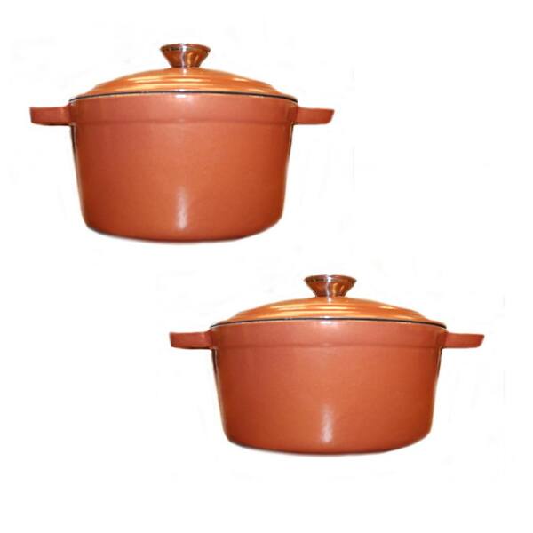 BergHOFF Neo 4-Piece Cast Iron Casserole Set in Copper