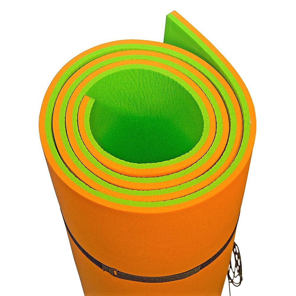 Green and Orange 18x6 ft Foam Floating Water Mat