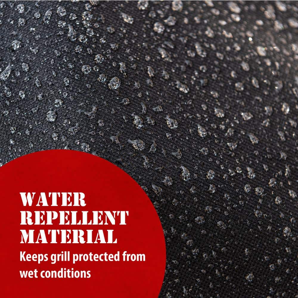 65-Inch Black Weather Resistant Polyester Grill Cover