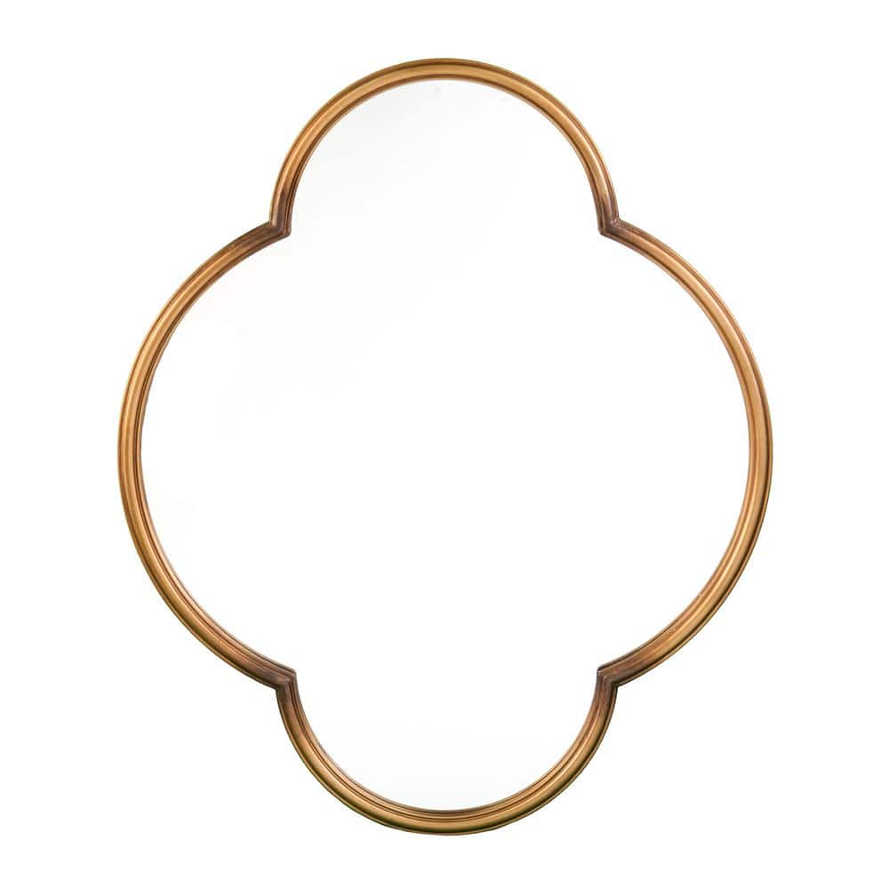 Aoibox 30 in. W x 36 in. H Framed Holly and Martin Willis Decorative Wall Mirror Gold Mirror -  SNSA11IN118