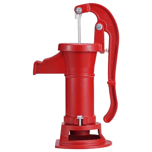 SKYSHALO Antique Well Hand Pitcher Pump 0 HP 25 ft. Maximum Lift Cast Iron Manual Hand Water Pump with Ergonomic Handle G1-5/8in.