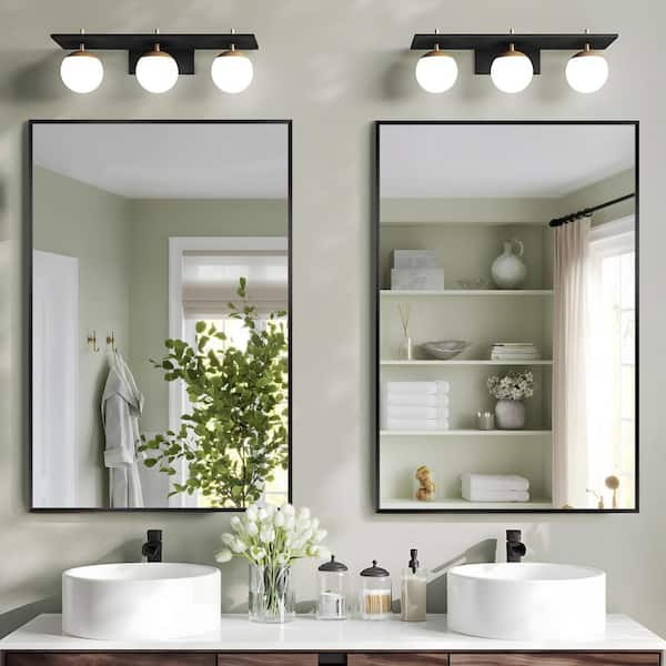 24” x outlets 30” Rectangular Decorative Wall Mirror with Rounded Corners - Project 62