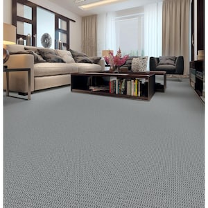 Bellridge Color Boca Raton - 37 oz. Nylon Loop Blue Installed Carpet