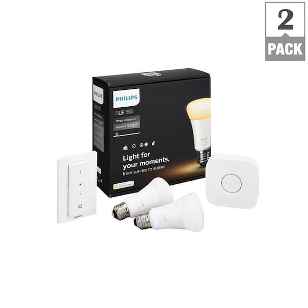 PHILIPS Hue White Ambiance Bulb スターターキット Philips:Philips Hue White Ambiance A19 LED 60W Equivalent Dimmable