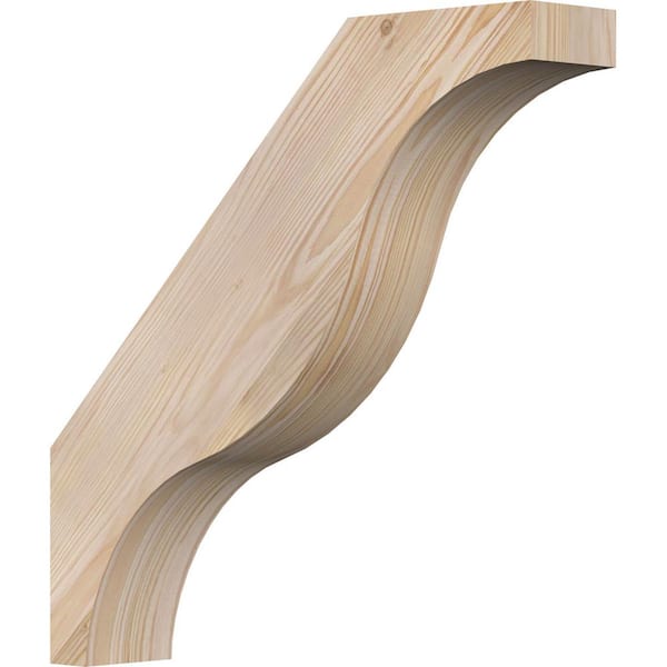 Ekena Millwork 3 1/2"W x 18"D x 18"H Funston Smooth Knee Brace, Douglas Fir