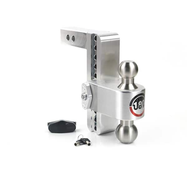 Weigh Safe 180 Hitch - 8" Adjustable Trailer Hitch Ball Mount for 2" Receiver w/ Stainless Steel Balls, 12,500 lbs GTW