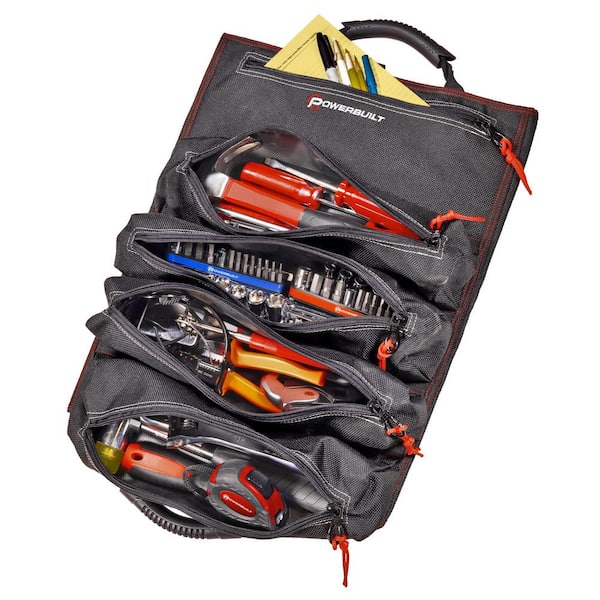 Portable Tool Roll Bag Pouch Wrench Screwdriver Pliers Roll Bag Case Canvas  Roll Tool Bag Organizer Tools Storage