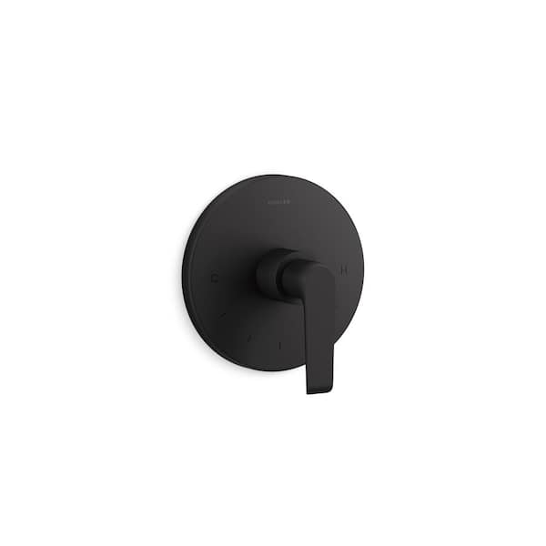 KOHLER Avid 1-Handle Valve Handle Trim Kit in Matte Black (Valve Not Included)