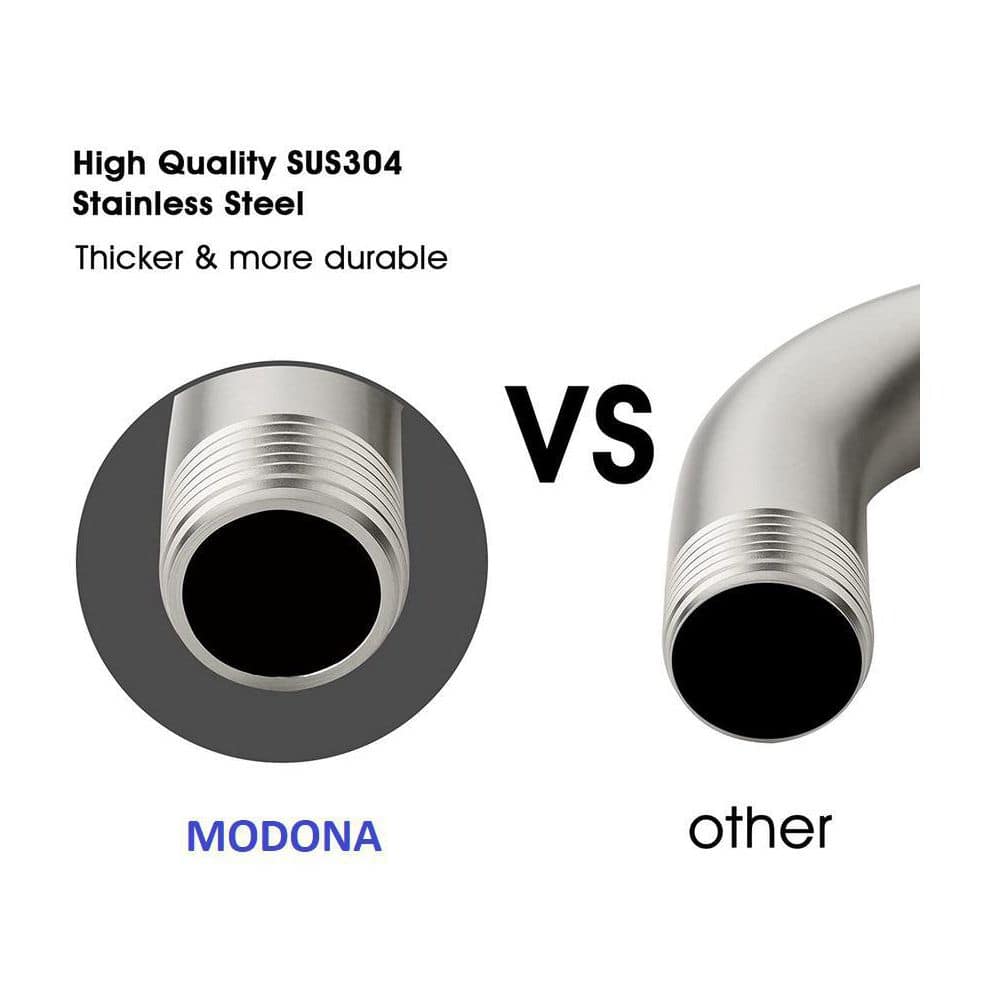 Polished Chrome Adjustable Wall-Mounted Rain Shower Head