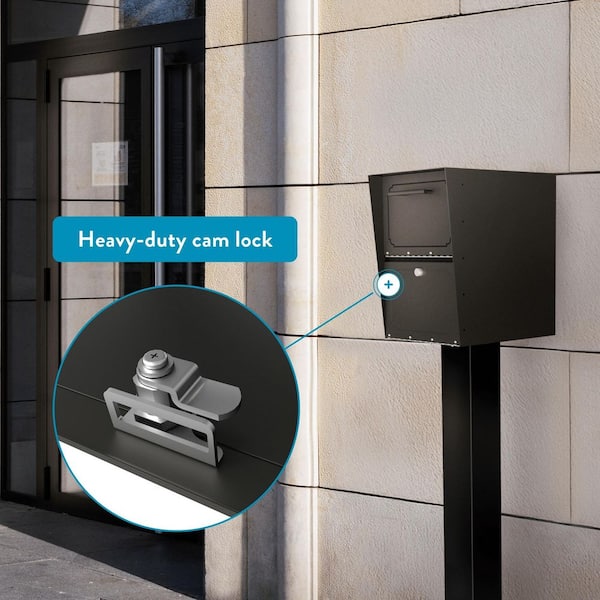 Oasis Graphite Bronze Post-Mount or Column-Mount Locking Drop Box