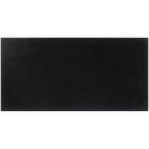 Stria Black 23.62 in. x 47.24 in. Matte Porcelain Floor and Wall Tile (15.49 sq. ft./Case)