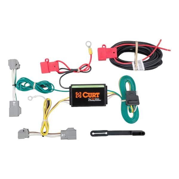 CURT Custom Vehicle-Trailer Wiring Harness, 4-Way Flat Output, Select Cadillac CTS Sedan, Quick Electrical Wire T-Connector