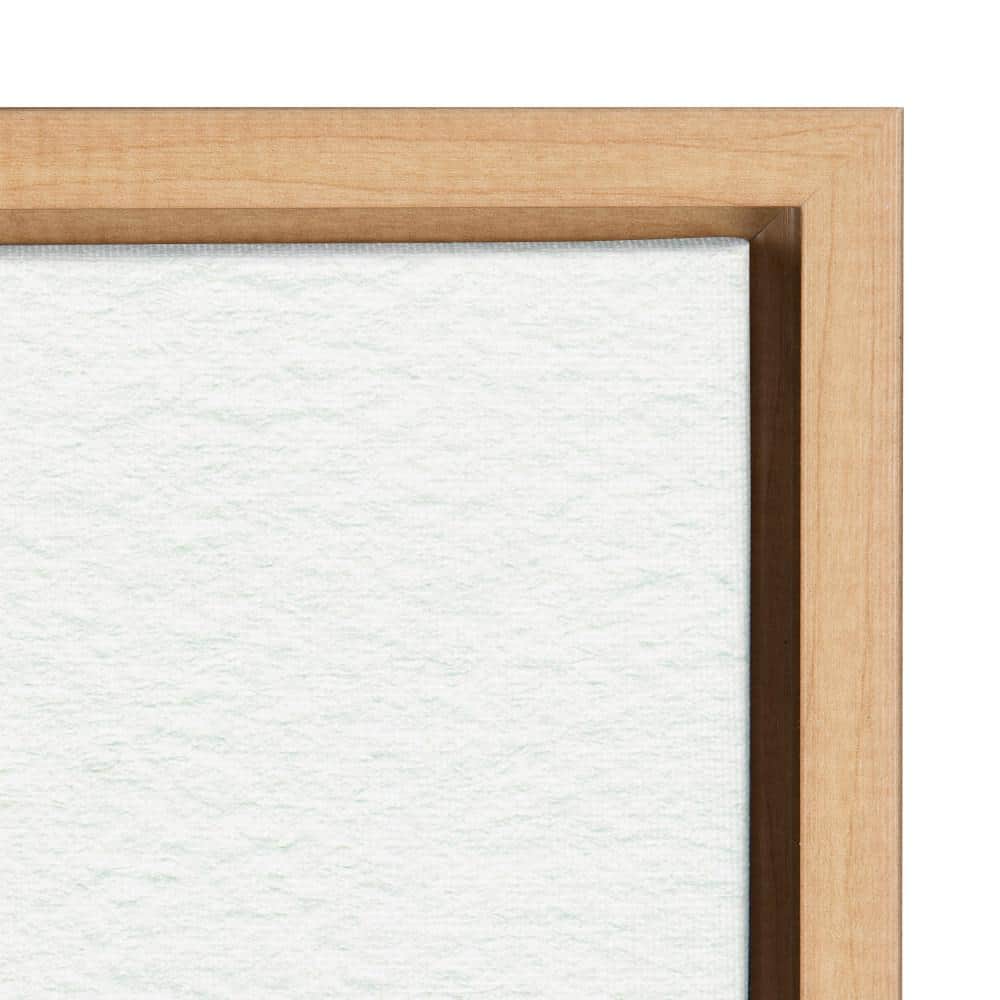 Sylvie Succulent Botanical Canvas Print with Natural Frame