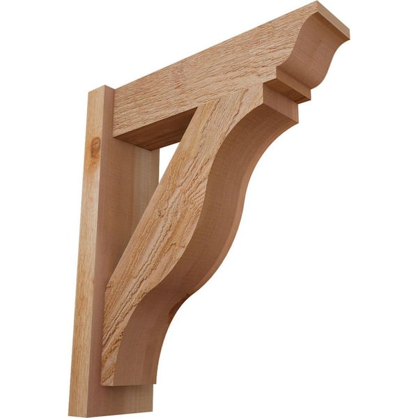 Ekena Millwork 6 in. x 24 in. x 20 in. Western Red Cedar Fuston Traditional Rough Sawn Outlooker