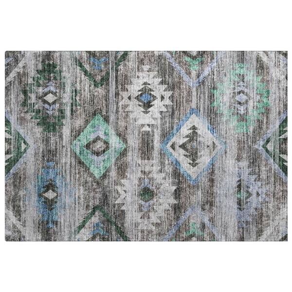 Dream Shag Premium Machine Washable Abstract ADS836 Brown 3 ft. x 4 ft. Area Rug