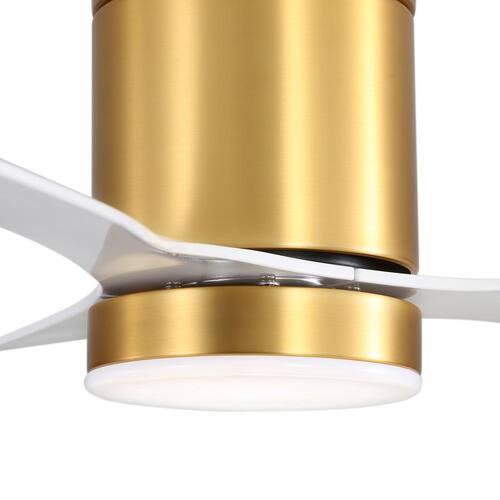 Barnn 52 in. Indoor Integrated LED Matte White Ceiling Fan with Remote and Light Included Sky Hog Ceiling Fans With Lights