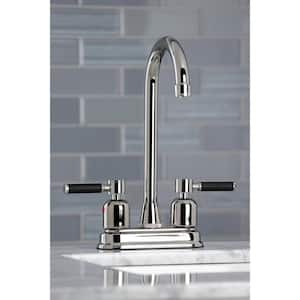 Kaiser 2-Handle Bar Faucet in Polished Nickel
