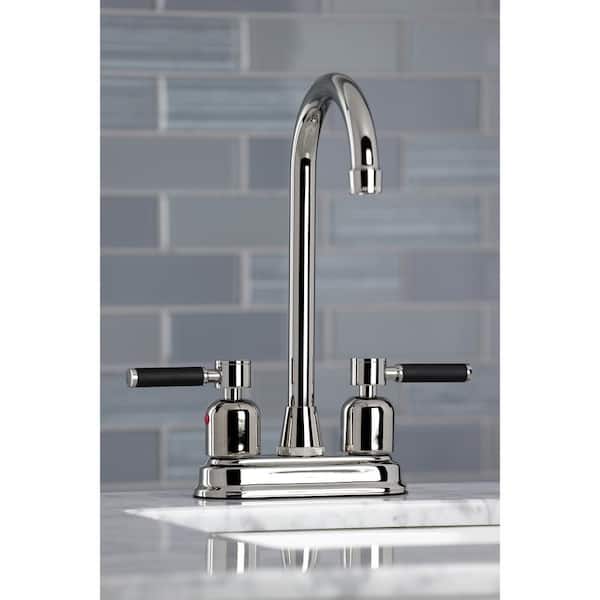 Kaiser 2-Handle Bar Faucet in Polished Nickel