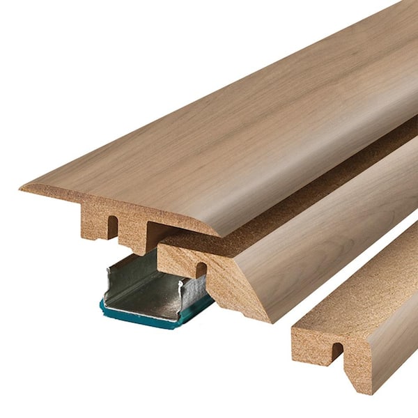 PERFORMANCE ACCESSORIES Oyster Weathered 0.75 in. T x 2.37 in. W x 78.7 in. L Textured Wood Look Laminate Moulding/Trim 4 in 1 Molding