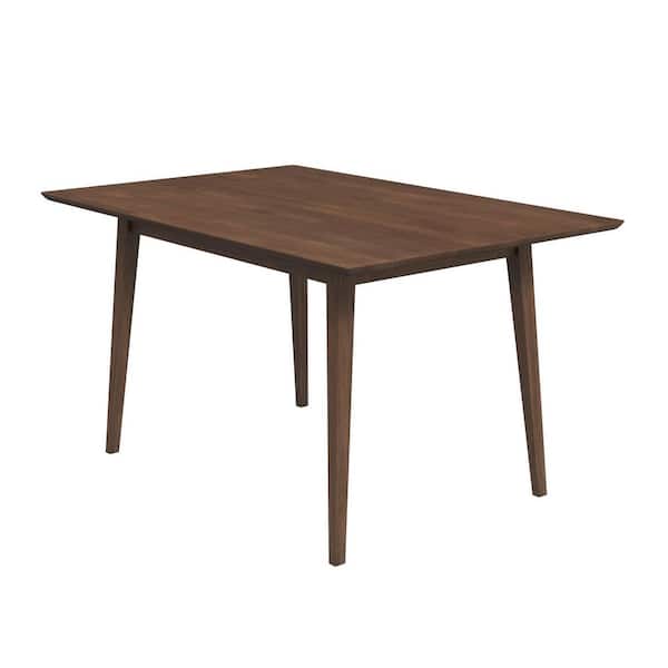 Ashcroft Furniture Co Aven 47 in. Mid Century Modern Style Solid Wood Walnut Brown Frame and Top Rectangular Dining Table (Seats 4)