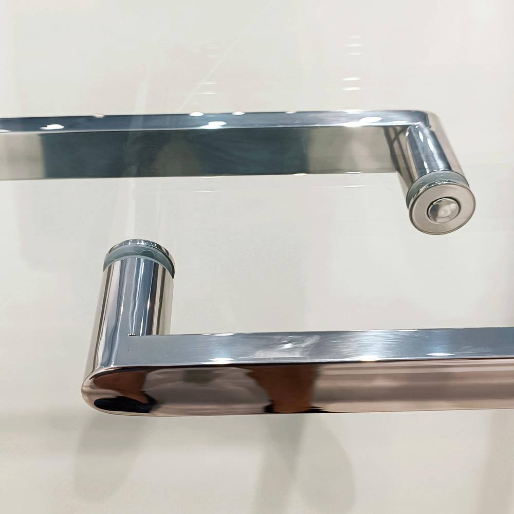 60" Frameless Chrome Glass Double Sliding Shower Door