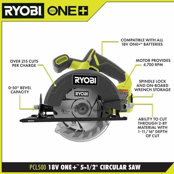 RYOBI ONE+ 18V Cordless 4-Tool Combo Kit with 1.5 Ah Battery, 4.0 Ah Battery,  and Charger PCL1400K2 - The Home Depot