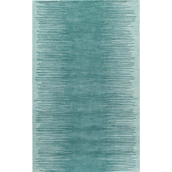 Art Craft Aqua 8 ft. x 10 ft. Indoor Area Rug