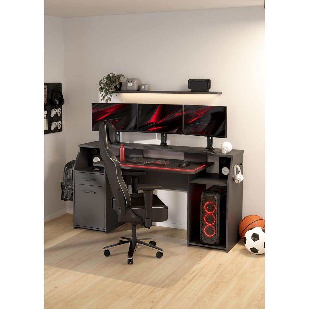 Tvilum Function Plus 67.32 in. W rectangle Matt Grey engineered