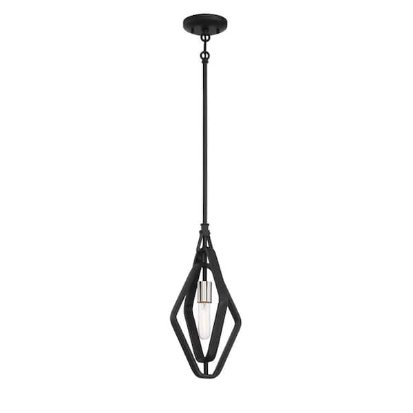George Kovacs Traveler 4-Light Coal and Brushed Nickel Pendant