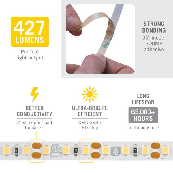 Soft White LED Tape Light Armacost Lighting 8.2 ft 