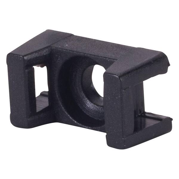 NSi Industries Saddle Tie Mount 0.130 in. Hole, Black (100-Pack)