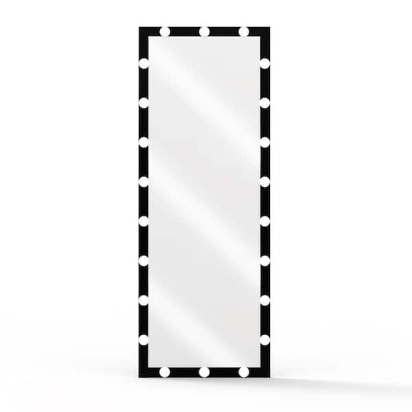 Unbranded 63 in. W x 24 in. H Rectangular Framed LED Dimmable Wall Bathroom Vanity Mirror in Black