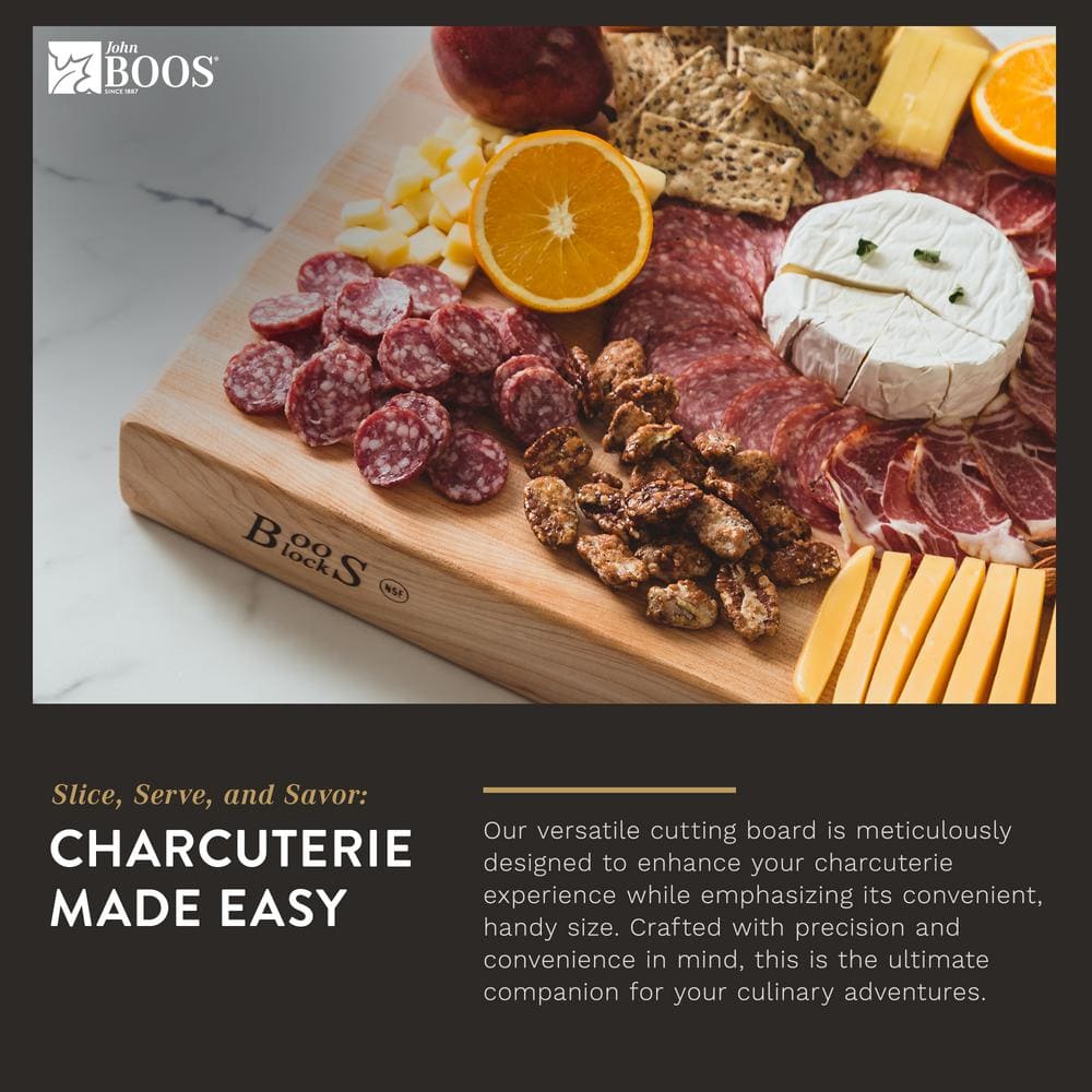 Maple Wood Reversible Cutting Board with Hand Grips