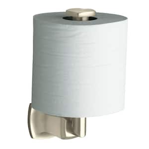 Margaux Vertical Wall-Mount Single Post Toilet Paper Holder in Vibrant Brushed Nickel