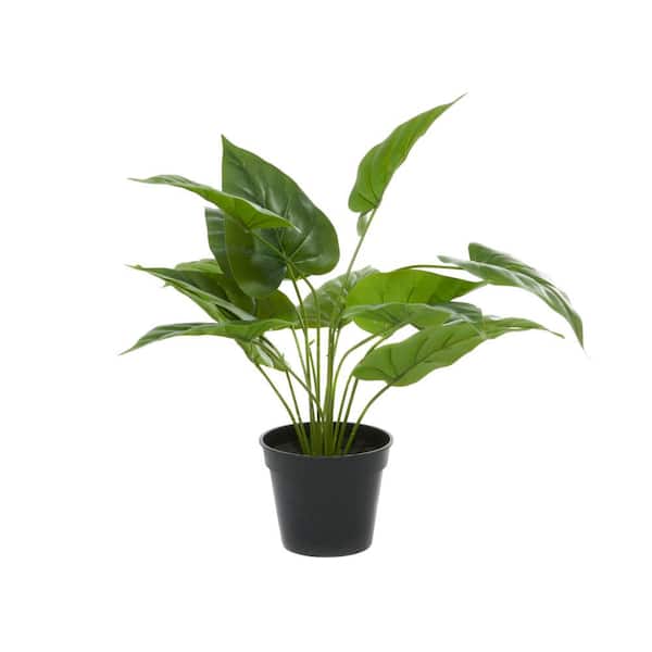 Litton Lane 17 in. H Sweetheart Artificial Plant with Realistic Leaves and Black Plastic Pot