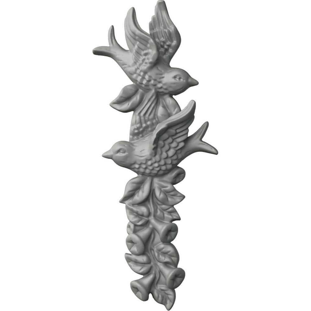 White Polyurethane Bird Drop Applique Onlay