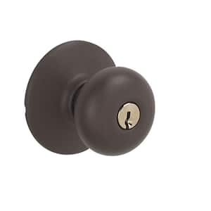 A Series Plymouth Oil Rubbed Bronze Right Handed Keyed Entry Door Knob