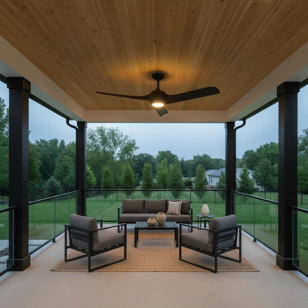 Tiburon 56.0 in. Indoor/Outdoor Integrated LED Matte Black Ceiling Fan with Remote Control price history on PriceWatchPro