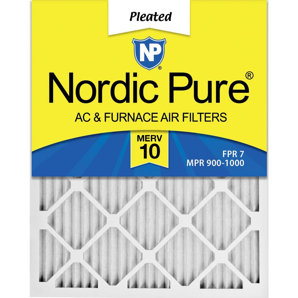 Nordic Pure 20 X 22 X 1 Dust And Pollen Pleated Merv 10 Fpr 7 Air Filter 6 Pack 20x22x1m10 6 The Home Depot